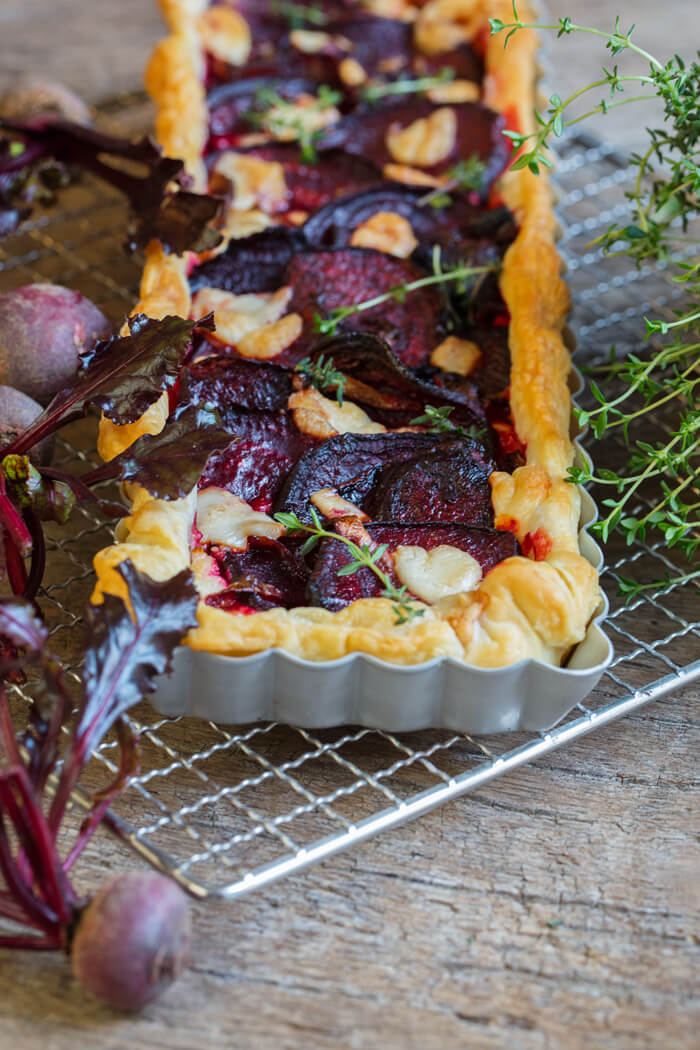 Rote Beete Tarte mit Feta