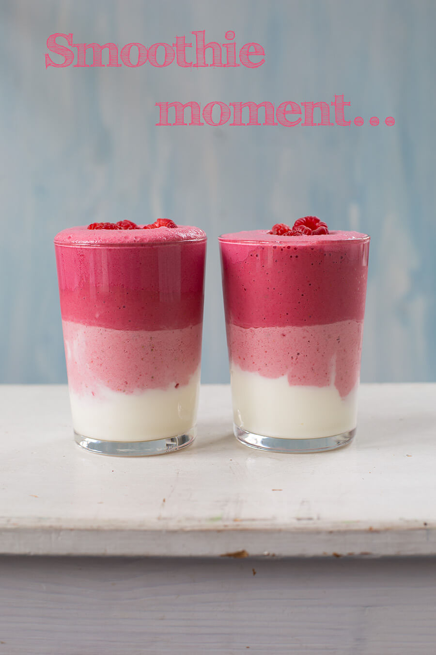 Pink striped smoothie