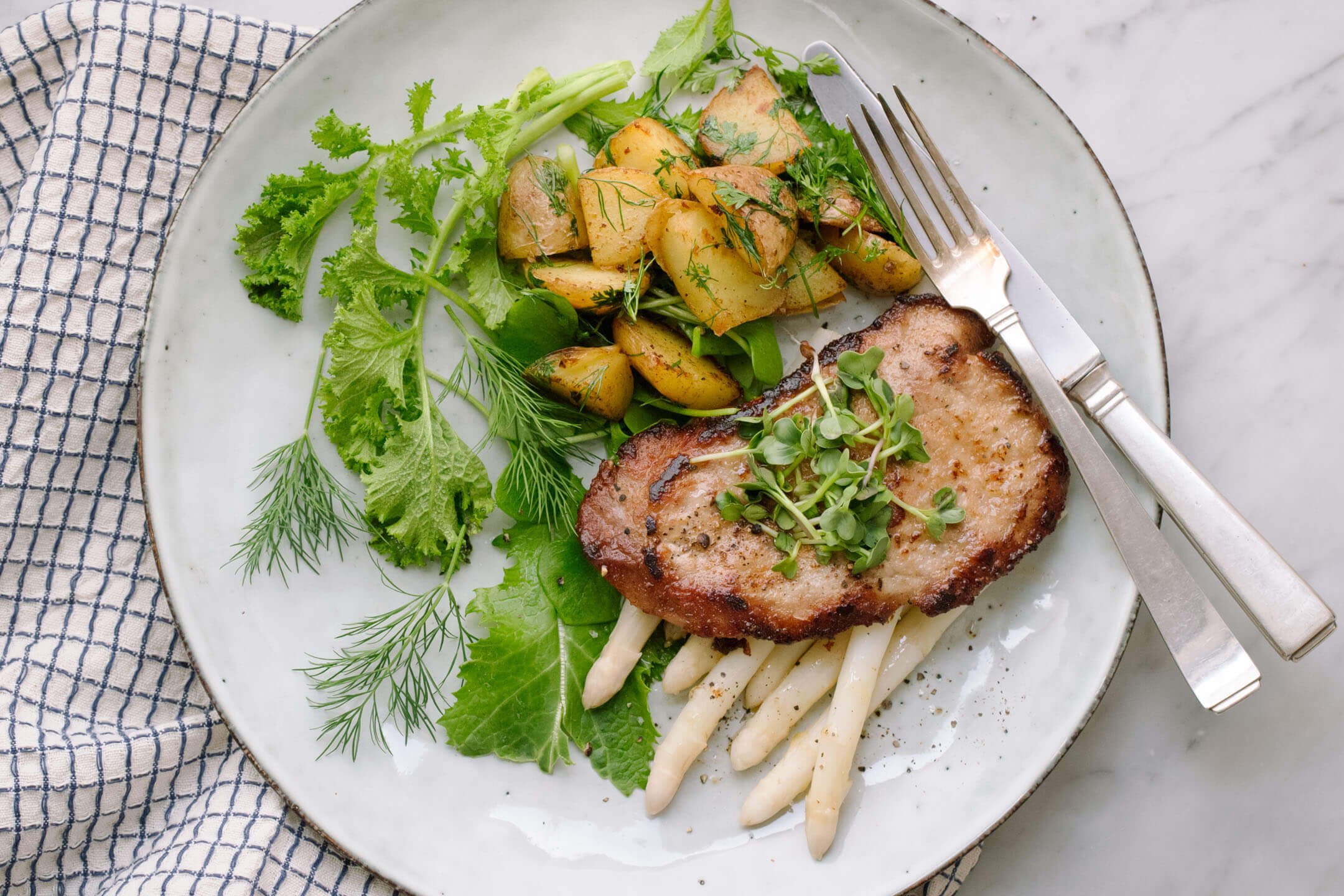 Kalbsschnitzel mit Spargel