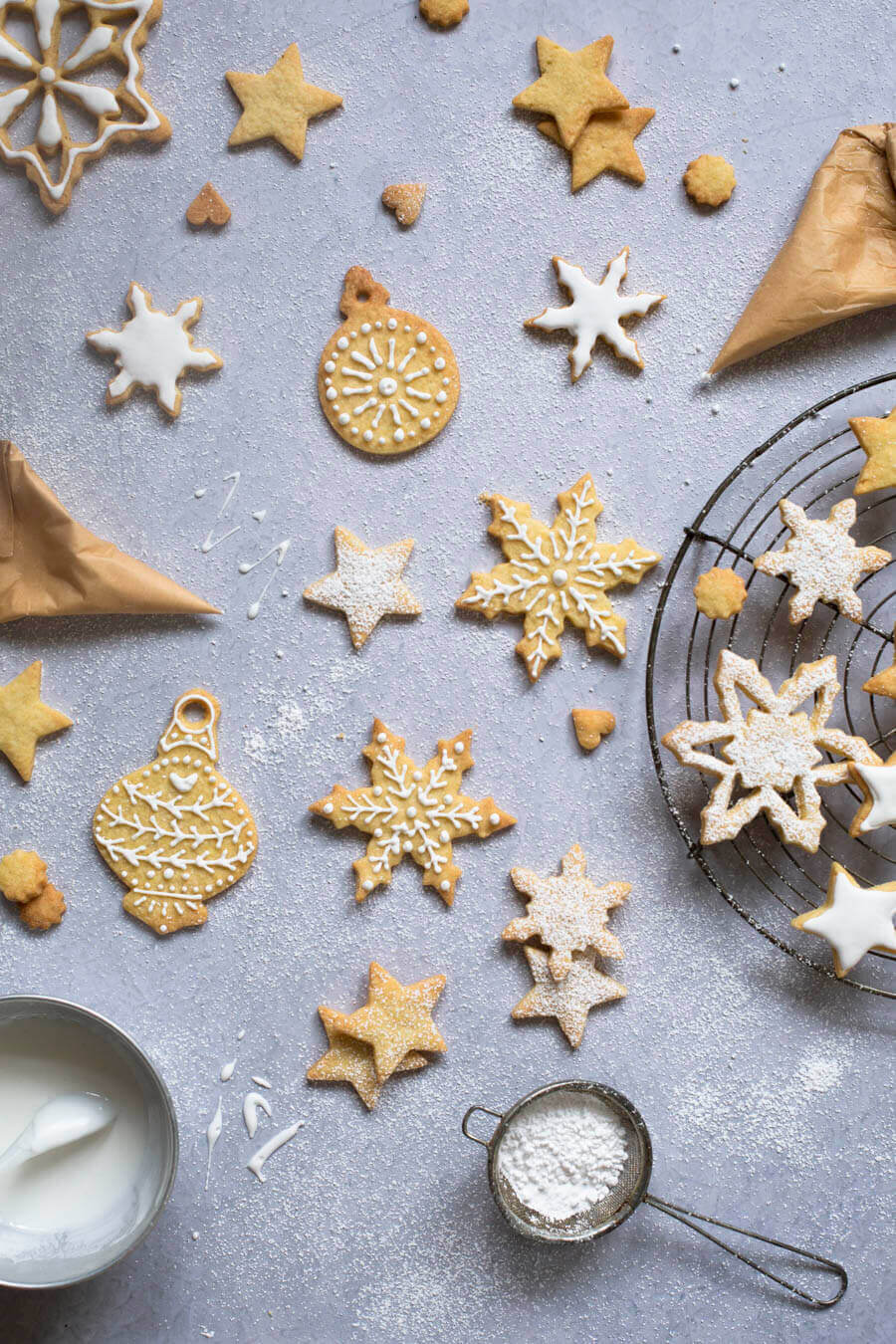 Royal Icing auf klassischem Plätzchenteig