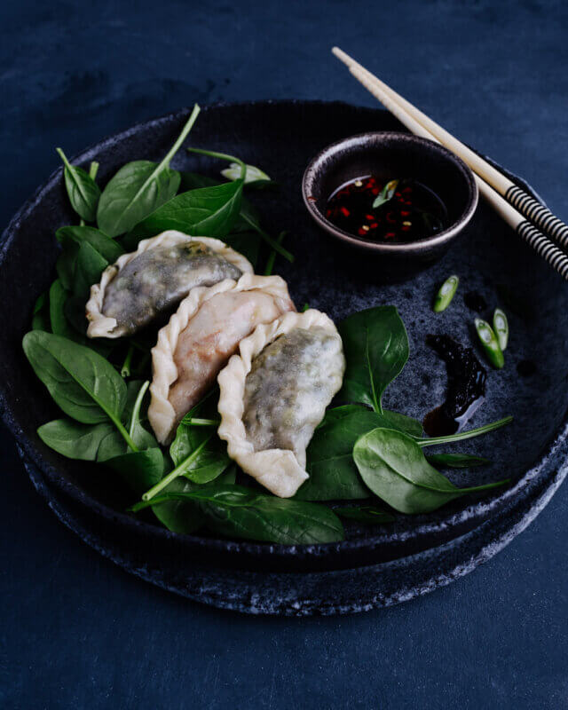 Dumpling filled with greens